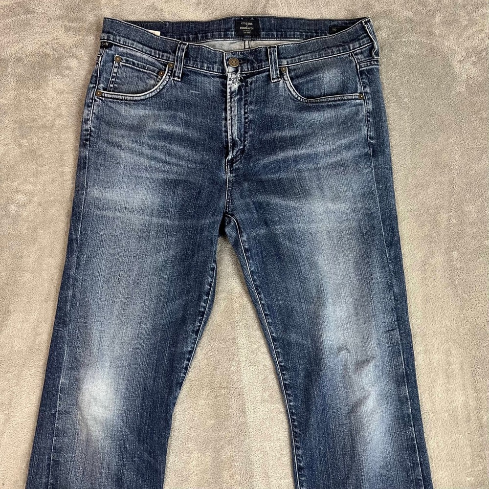 Citizens of Humanity Sid Regular Straight Jeans Mens 34 Dark Wash Patina - Picture 2 of 11